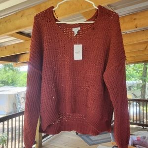 Maroon Rue21 Cropped Sweater
